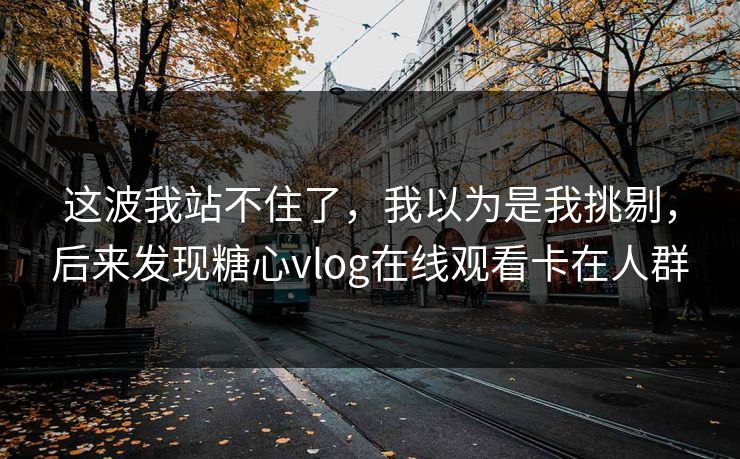 这波我站不住了,我以为是我挑剔,后来发现糖心vlog在线观看卡在人群 这波我站不住了,我以为是我挑剔,后来发现糖心vlog在线观看卡在人群